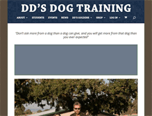 Tablet Screenshot of ddsdogtraining.com